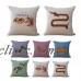 Cartoon Dachshund Home Decor Throw Pillow Case Sofa Waist Cushion Cover   283039449532